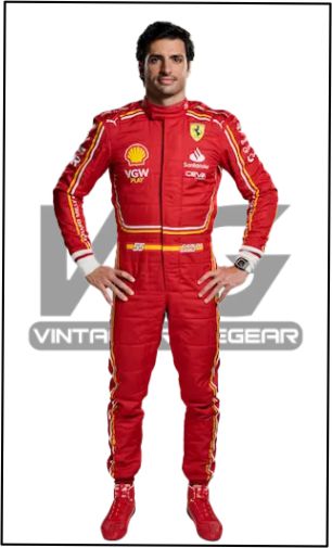 New Carlos Sainz Ferrari  F1 Suit 2024