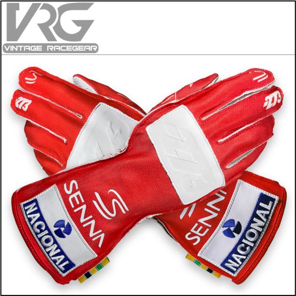 Ayrton Senna F1 Gloves Red