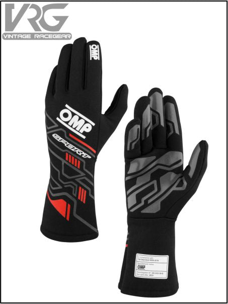 OMP Sport Racing Gloves Black-Red