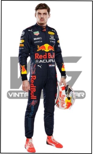 New  F1  Max Verstappen Red Bull  Printed Suit  2021