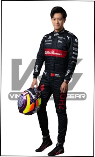 New 2023 Zhou Guanyu Grand Prix Alfa Romeo F1 Race Suit