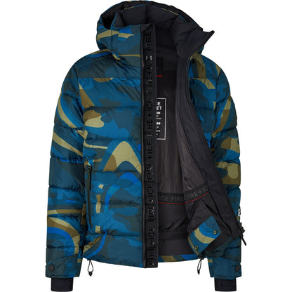 Men Ski Jacket LUKA 2 deepest navy print