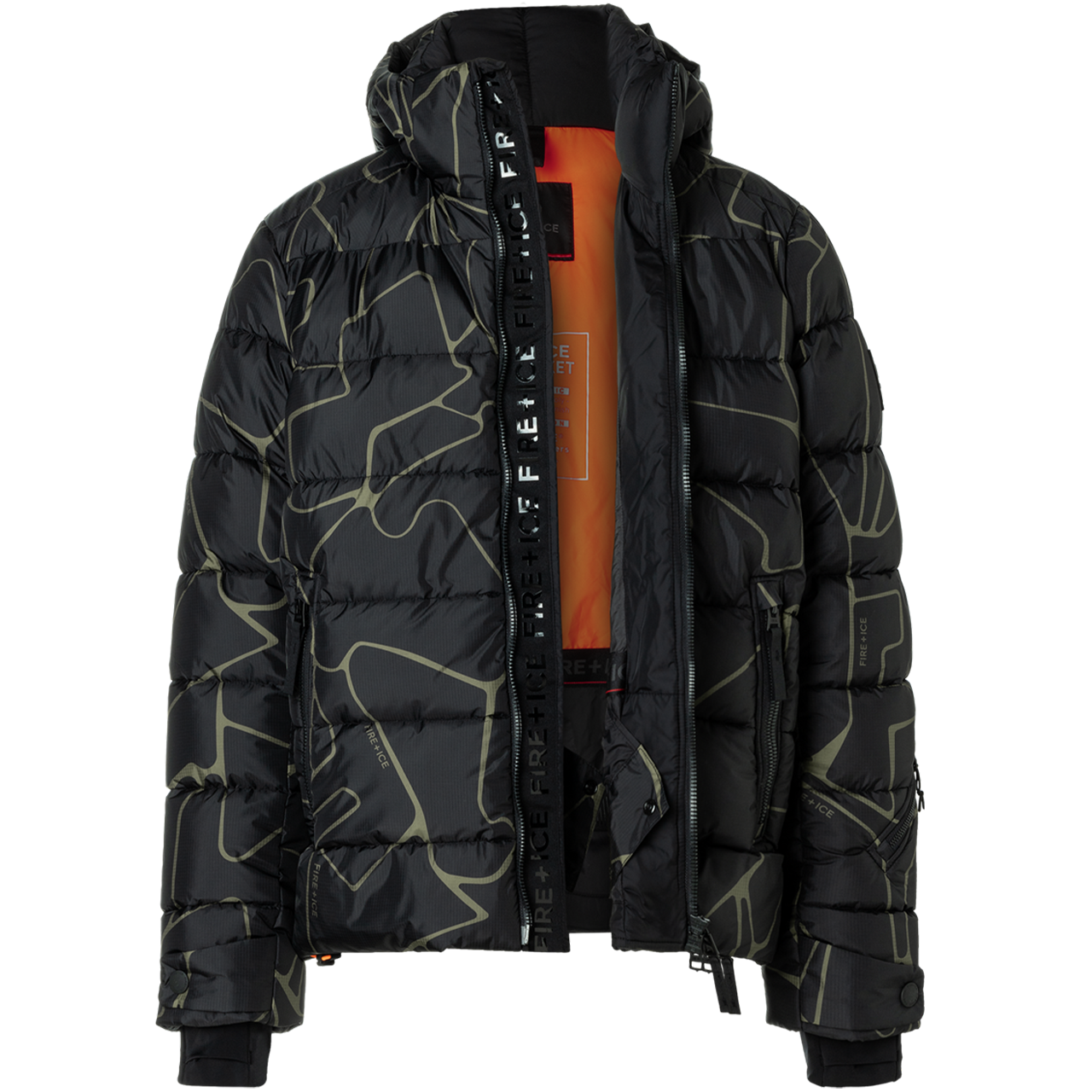 Men Ski Jacket LUKA 2 black print