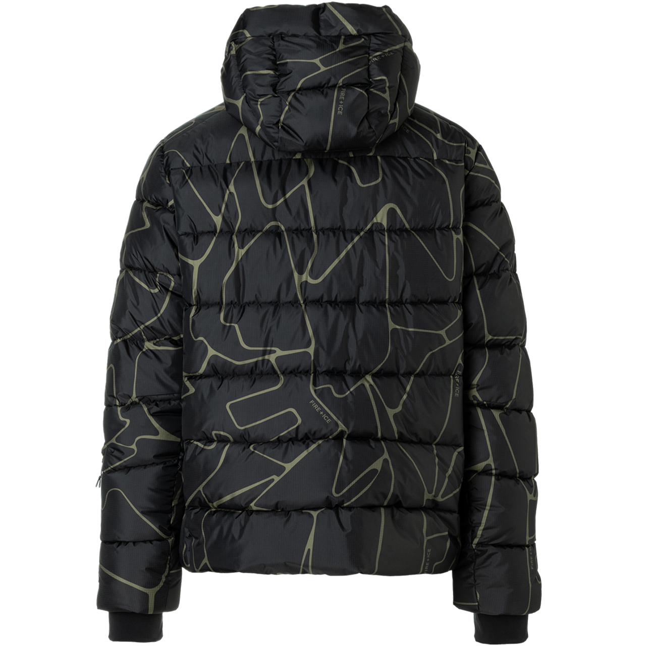 Men Ski Jacket LUKA 2 black print