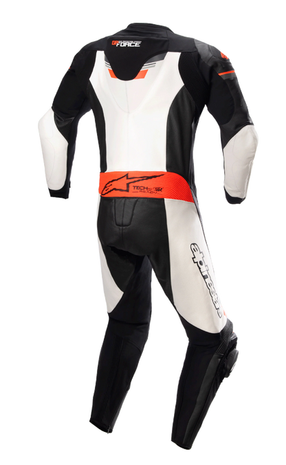 GP Force Chaser Leather Road Bike Suit - 1PC  White-Black