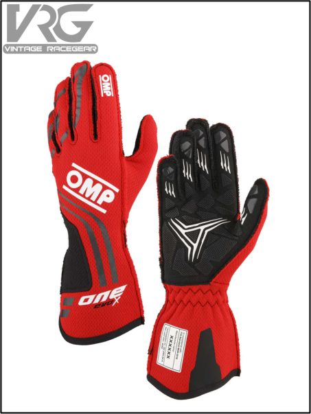 OMP One Evo X Racing Gloves Red