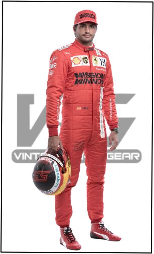 New Carlos Sainz Mission Winnow  Ferrari  F1 Suit 2021