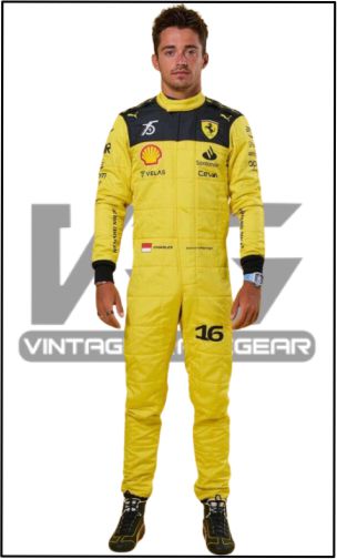 Charles Leclerc Yellow F1 Race suits 2022