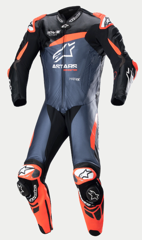 GP Plus V4 Leather Rode Biker Suit - 1PC