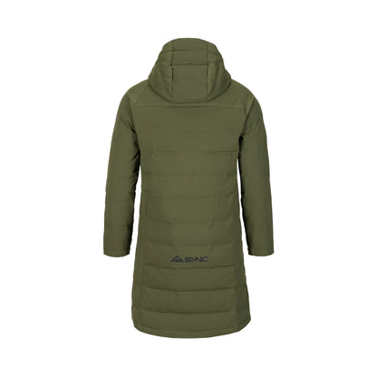 PAANO Ski Race Long Coat Dark Green