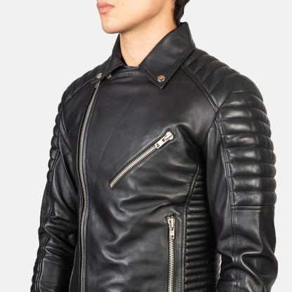 Men's Armand Black Leather Biker Jacket