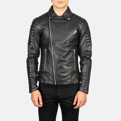 Men's Armand Black Leather Biker Jacket