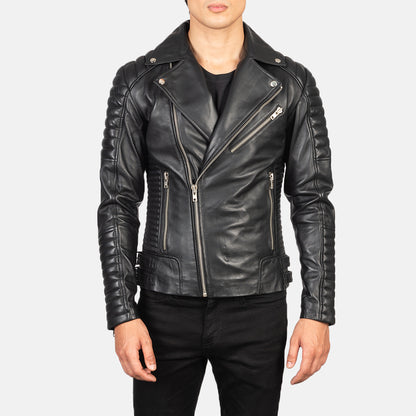 Men's Armand Black Leather Biker Jacket