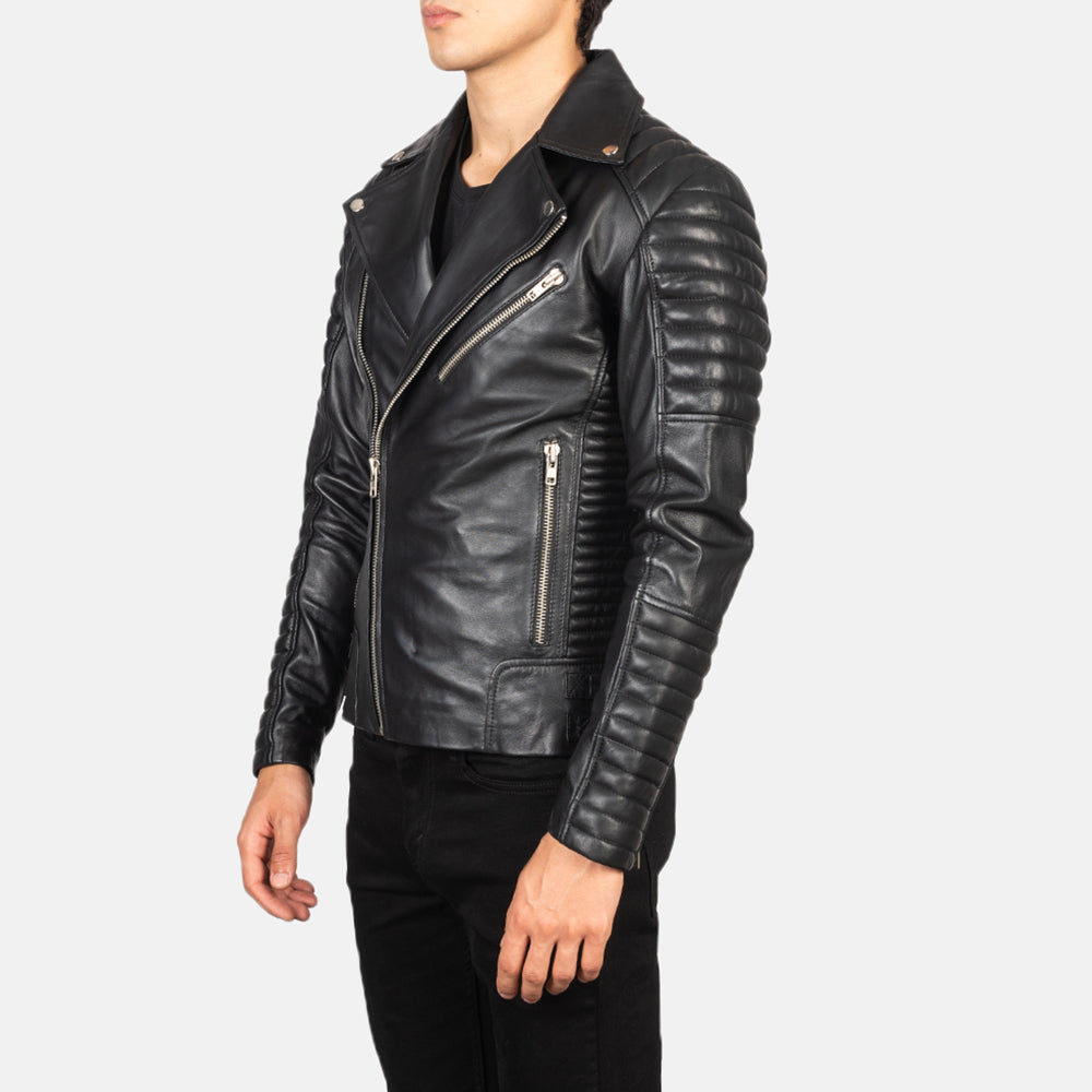 Men's Armand Black Leather Biker Jacket