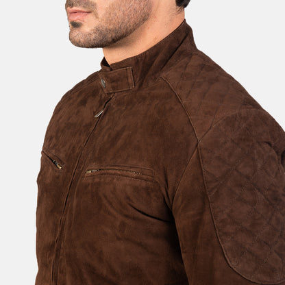 Men's Sven Mocha Suede Bomber Jacket