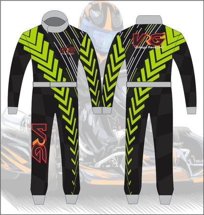 Kart Racing Suit Black-Green