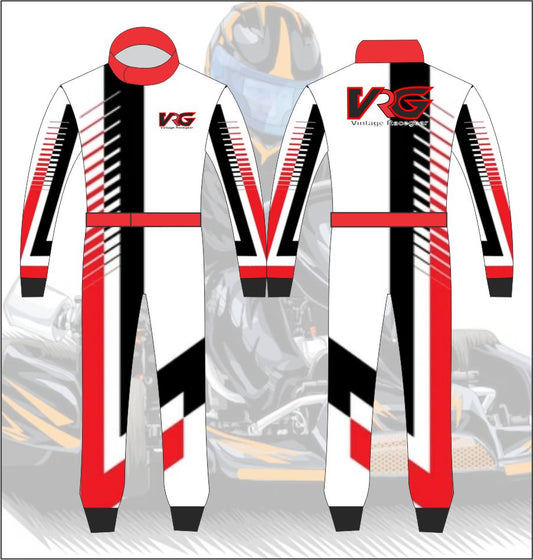 Kart Racing Suit White