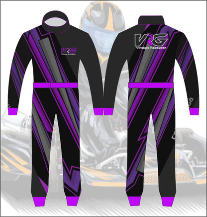 Kart Racing Suit Black-Prepull