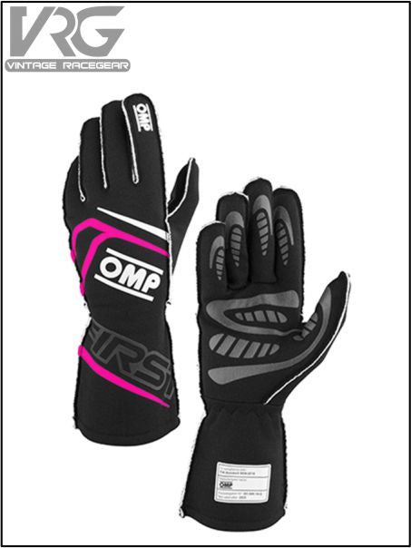 FIRST GLOVES FIA 8856-2018 Black-Pink