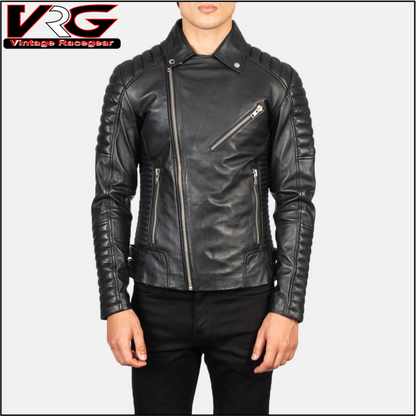 Men's Armand Black Leather Biker Jacket