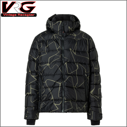 Men Ski Jacket LUKA 2 black print