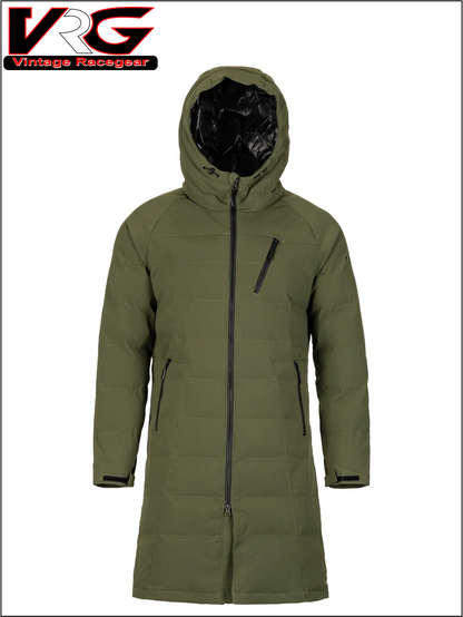 PAANO Ski Race Long Coat Dark Green