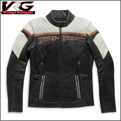 Women's H-D Triple Vent Miss Enthusiast II Leather Riding Jacket