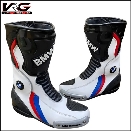 BMW Motorcycle Racing Shoes White-Black