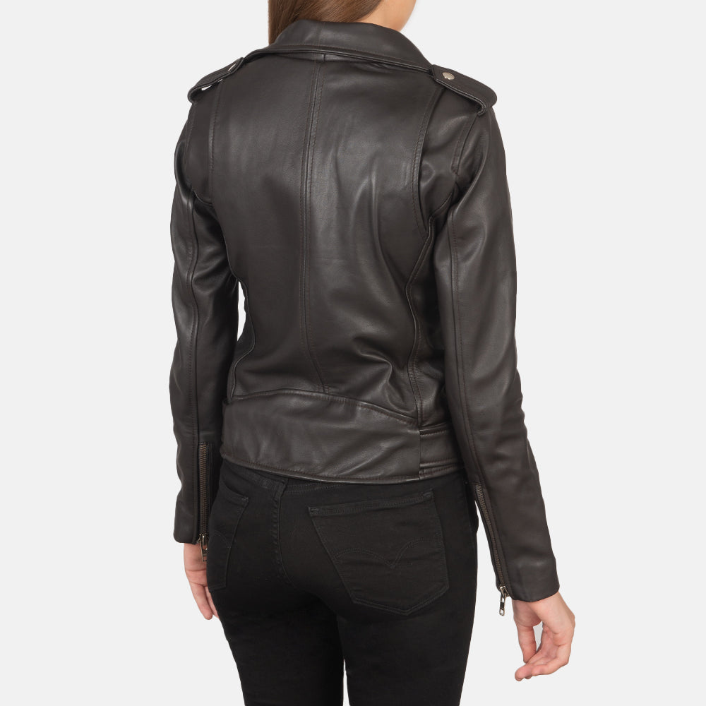 Woman Leather Biker Fashion Jacket