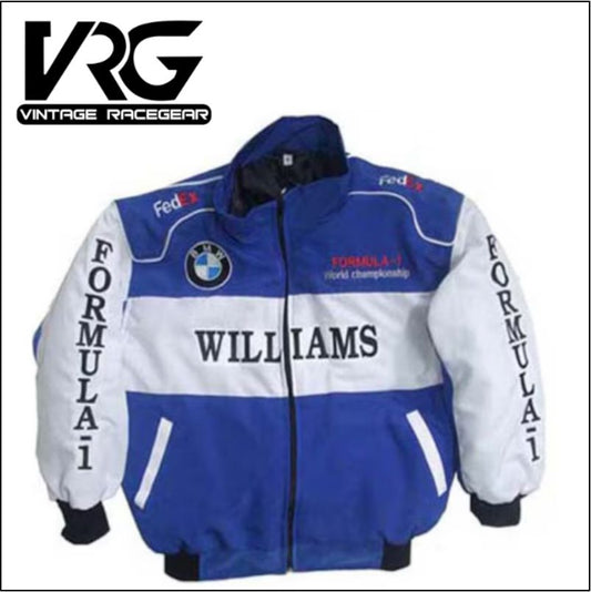 F1 Vintage  jacket Williams BMW   - White \ blue