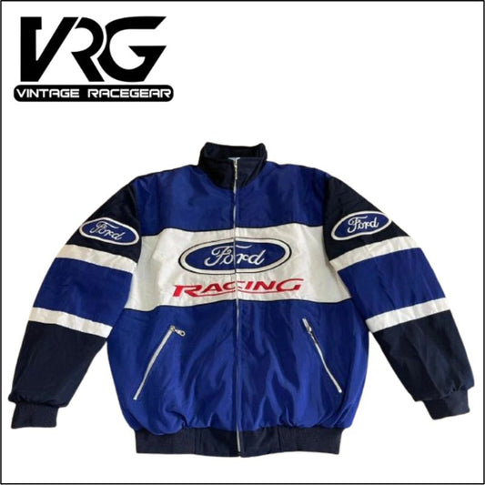 F1 Vintage Ford Jacket -  Navy blue \ white \ blue