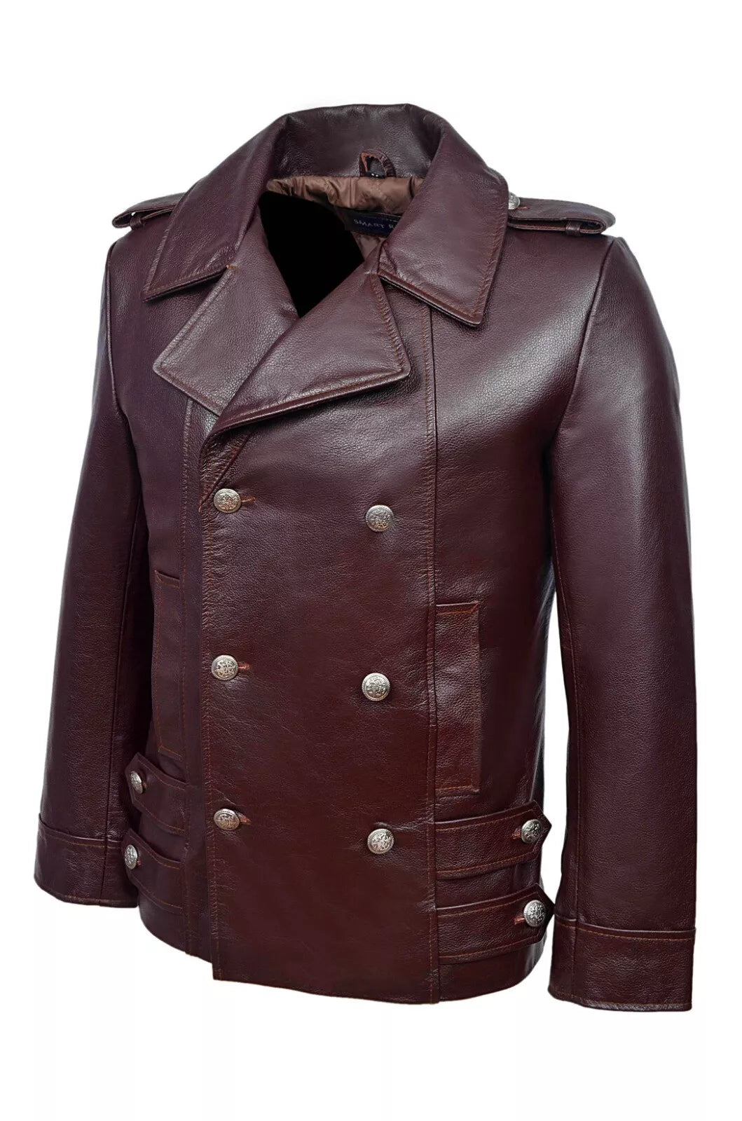 Men's New Cowhide Leather Jacket Coat