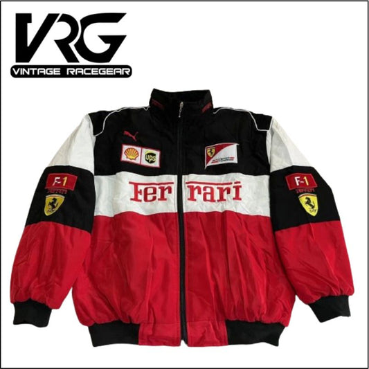 F1 Vintage Ferrari jacket  -  Red \ black \ white