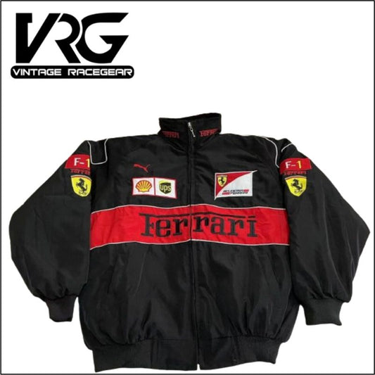 F1 Vintage Jacket Ferrari  - Black \ red